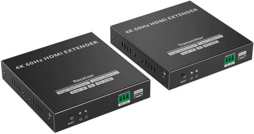 PremiumCord 4K@60Hz HDMI nekompresovaný extender na 120m přes LAN over IP