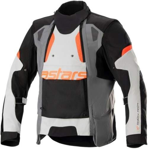 ALPINESTARS HALO DRYSTARS, světle šedá/tmavě šedá/černá/červená fluo 2024 L