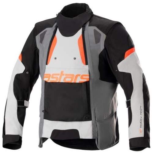 ALPINESTARS HALO DRYSTARS světle šedá/tmavě šedá/černá/červená fluo 2024 XL