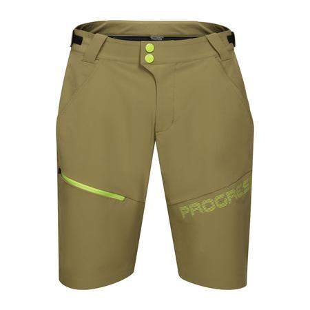 Progress GENIUS BIKE SHORTS pánské cyklo šortky M olivová/černá
