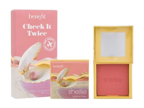 Benefit Shellie Blush Cheek It Twice dárková kazeta pro ženy tvářenka 2 x 6 g Warm Seashell-Pink