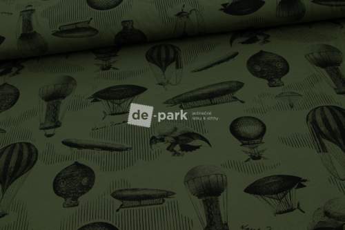 DESIGNED BY DE-PARK Úplet Létající stroje Karel Zeman army khaki 684