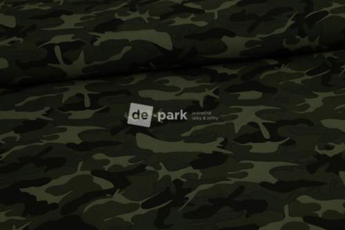 De-park Kalhotový pružný softshell Maskáč army khaki