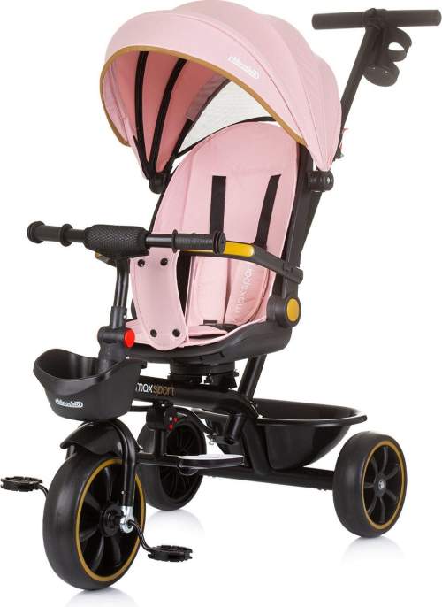 CHIPOLINO Tříkolka se stříškou Max Sport 2v1 Flamingo