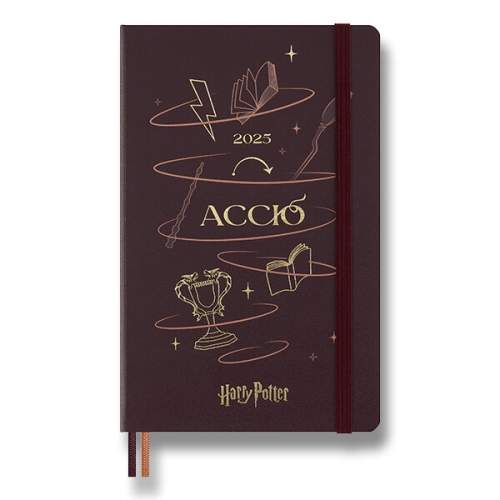 Moleskine Harry Potter 2025 tvrdé desky L denní vínový