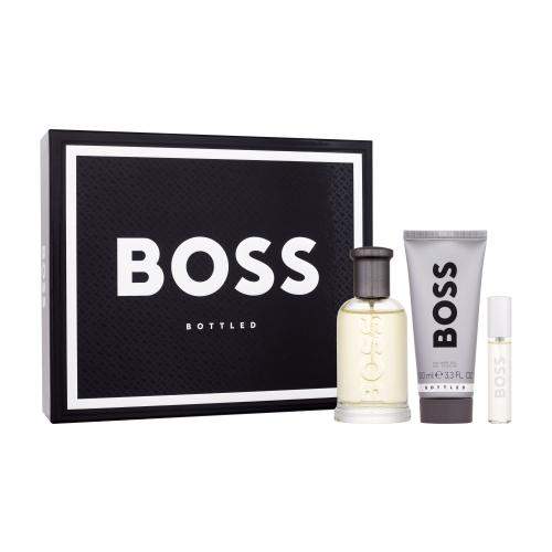 HUGO BOSS Boss Bottled SET1 pánská dárková sada toaletní voda 100 ml + sprchový gel 100 ml + toaletní voda 10 ml pro muže