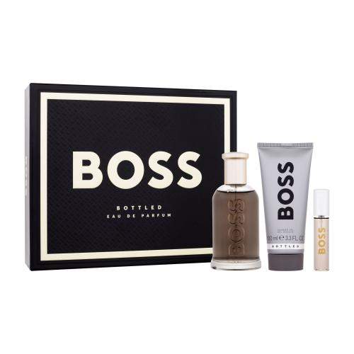 HUGO BOSS Boss Bottled pánská dárková sada parfémovaná voda 100 ml + parfémovaná voda 10 ml + sprchový gel 100 ml pro muže