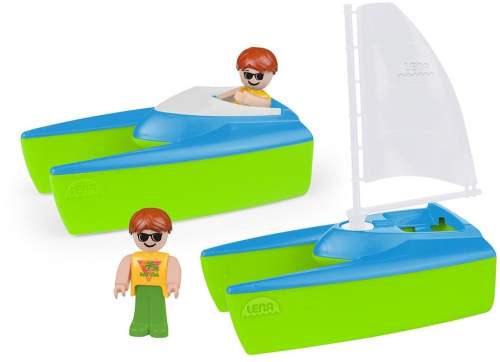 Lena Boaties loď sada 2ks plast 17cm s figurkami  24m+