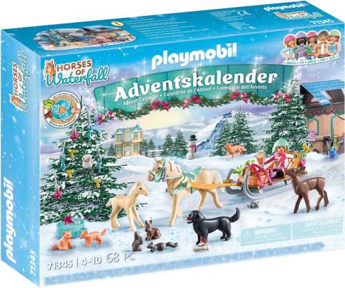 Playmobil 71345 Adventní kalendář Koně: Vánoční jízda na saních