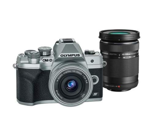 OLYMPUS E-M10 Mark IV stříbrný + 14-42 EZ stříbrný + 40-150 stříbrný