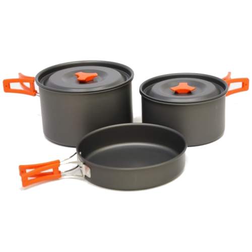 Vango HARD ANODISED 4 PERSON COOK KIT Sada nádobí, tmavě šedá, velikost