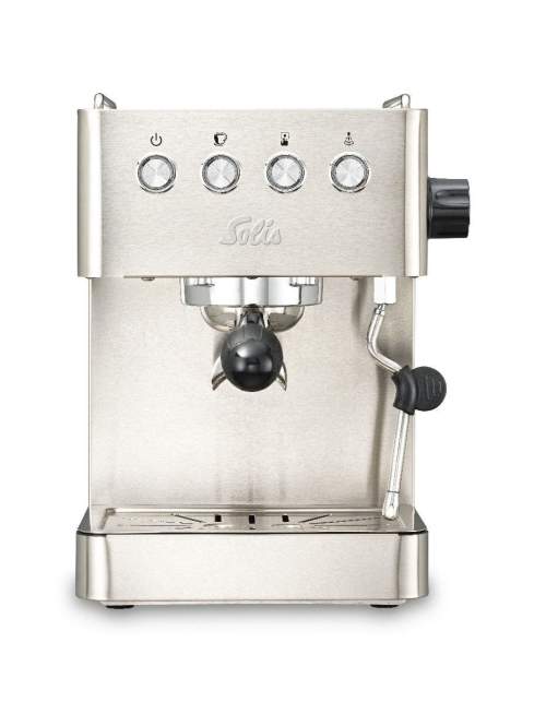 Solis Pákový kávovar Espresso Barista Gran Gusto Silver / 1,7 l / 1450 W / 15 bar / nerez / POŠKOZENÝ OBAL