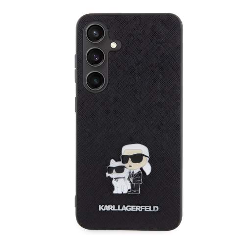 Karl Lagerfeld PU Saffiano Metal Karl and Choupette kryt Samsung Galaxy S24 černý