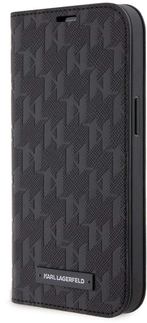 Karl Lagerfeld PU Saffiano Monogram Book pouzdro iPhone 13 Pro černé