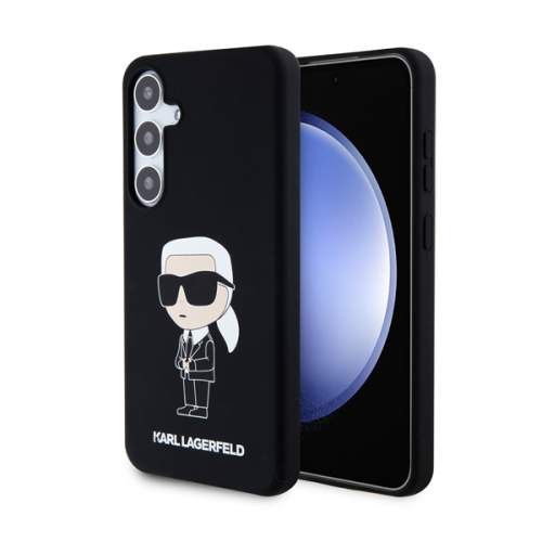 Karl Lagerfeld Liquid Silicone Ikonik NFT Zadní Kryt pro Samsung Galaxy S24 Black