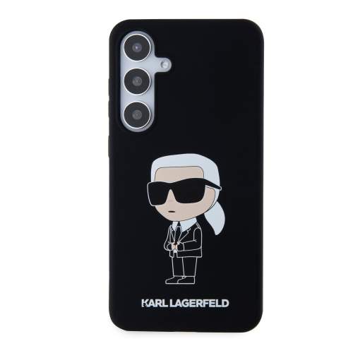 Karl Lagerfeld Liquid Silicone Ikonik NFT Zadní Kryt pro Samsung Galaxy S24+ Black