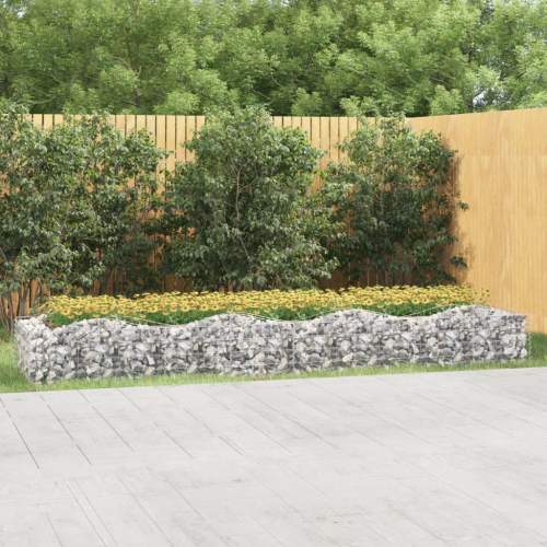 vidaXL Klenutý gabion vyvýšený záhon 400x100x50 cm pozinkované železo