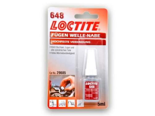 Loctite 648 Lepidlo pro upevňování lícových válcových součástí, odolné vibracím 5 ml