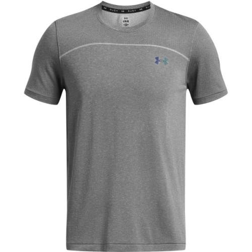 Under Armour UA Rush Seamless Wordmark SS Triko Šedá M