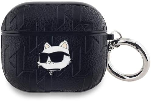 Karl Lagerfeld PU Embossed Choupette Head pouzdro AirPods Pro 2 černé