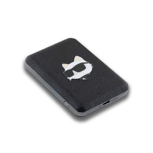 Karl Lagerfeld Embossed Choupette Head MagSafe Powerbanka 5000mAh černá