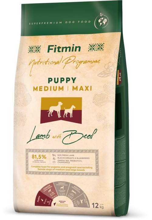 Fitmin Medium Maxi Puppy Lamb & Beef 12 kg