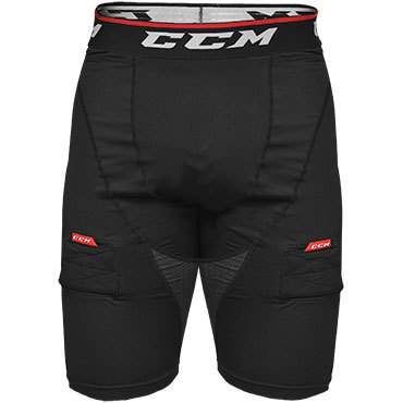 CCM Kraťasy se suspenzorem Compression Shorts Jock SR 2022 Senior S černá