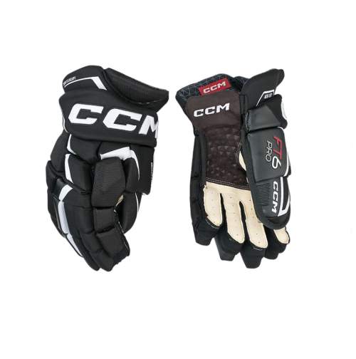 CCM Rukavice Jetspeed FT6 Pro SR, černá-bílá, Senior, 14", Bílá-Černá