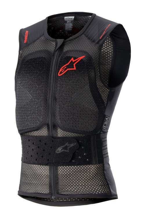 Alpinestars Nucleon Flex Pro Protection Vest Transparent Smoke/Red M Vesta s chrániči