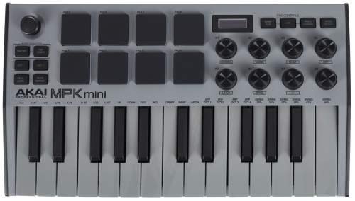 AKAI MPK Mini MK3 Ovládací klávesnice Kontrolér MIDI USB Černá, šedá