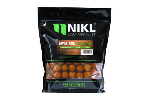 Nikl hotové boilie attractive devill krill - 1 kg 20 mm