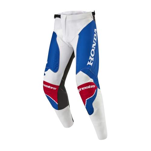 ALPINESTARS kalhoty RACER ICONIC HONDA kolekce bílá/modrá/červená/černá 2025 36