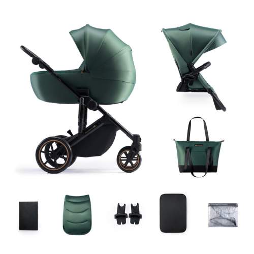 Kinderkraft kombinovaný kočárek PRIME 2 2v1 2023 Dark Green