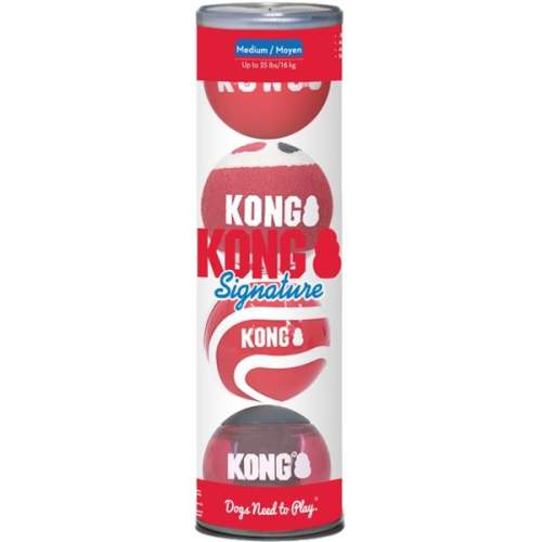KONG Signature míčky M 4 ks