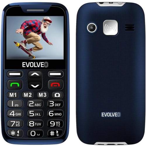 EVOLVEO EasyPhone XR, mobilní telefon pro seniory s nabíjecím stojánkem, modrá