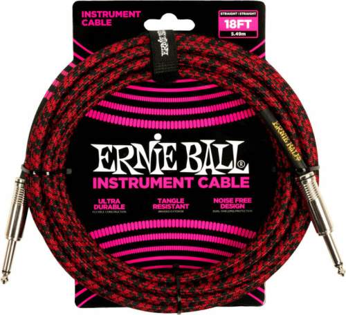 Ernie Ball Braided Straight Straight Inst Cable 5,5 m Rovný - Rovný Nástrojový kabel