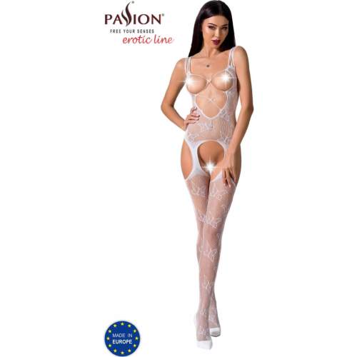 Passion BS075 White - Bodystocking Barva: Bílá, Velikost: S/L