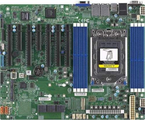 SUPERMICRO MB 1xSP3 (Epyc 7002 SoC), 8x DDR4, 16x SATA3 nebo 8x SATA+2x NVMe, 2x M.2, PCIe 4.0 (5 x16, 2 x8), 2x1Gb,IPMI, MBD-H12SSL-i-O