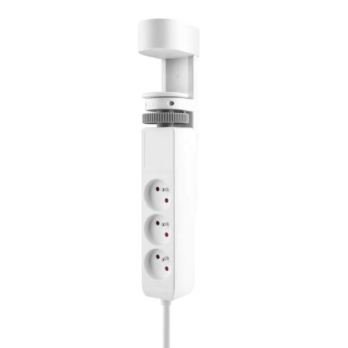 Solight 3z + USB A+C přenosné stolní zásuvky, 2m, bílá, USB rychlonabíječka 20W PD PP105C-PD20