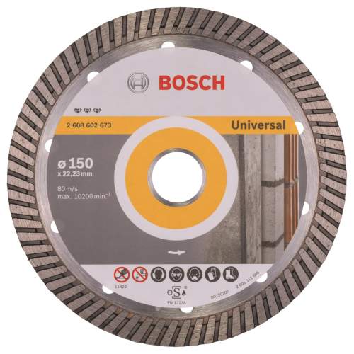 BOSCH Diamantový dělicí kotouč Best for Universal Turbo 150 x 22,23 x 2,4 x 12 mm 2.608.602.673