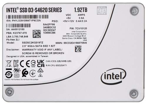 Intel Solid-State Drive D3-S4620 Series SSDSC2KG019TZ01