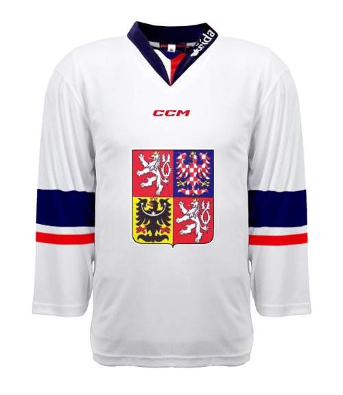 CCM Hokejový dres Czech Republic EHT White Junior 130 cm