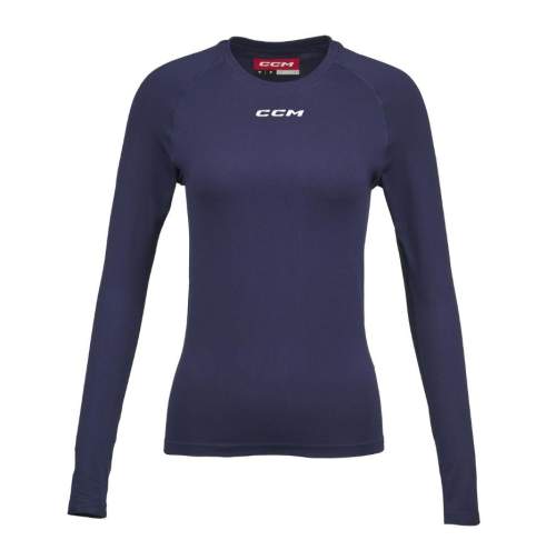 CCM Kompresní tričko LS Training Tee Navy Senior XS