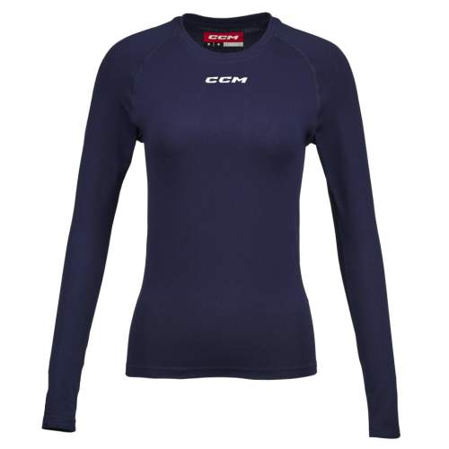 CCM Kompresní tričko LS Training Tee Navy Senior S