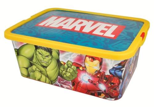 MARVEL Plastový úložný box na hračky s víkem Avengers