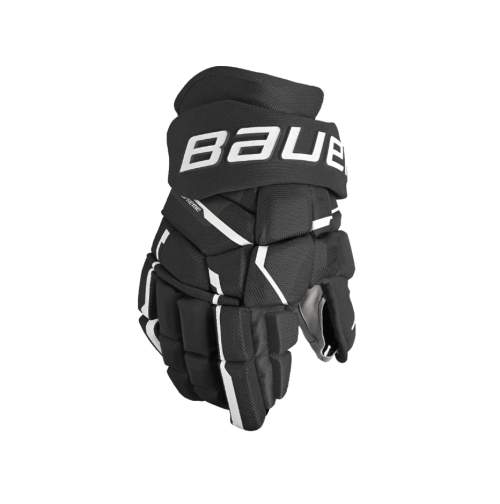 Hokejové rukavice Bauer Supreme MACH Black/White Intermediate 12 palců