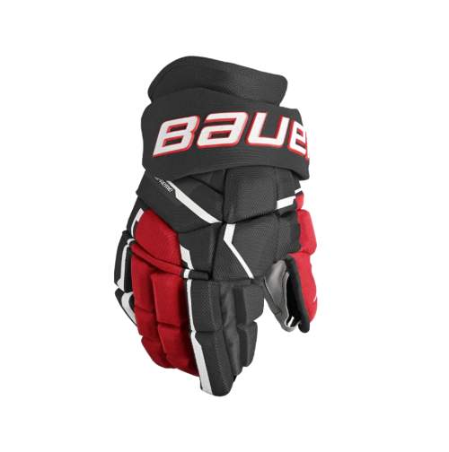 Hokejové rukavice Bauer Supreme MACH Black/Red Intermediate 12 palců