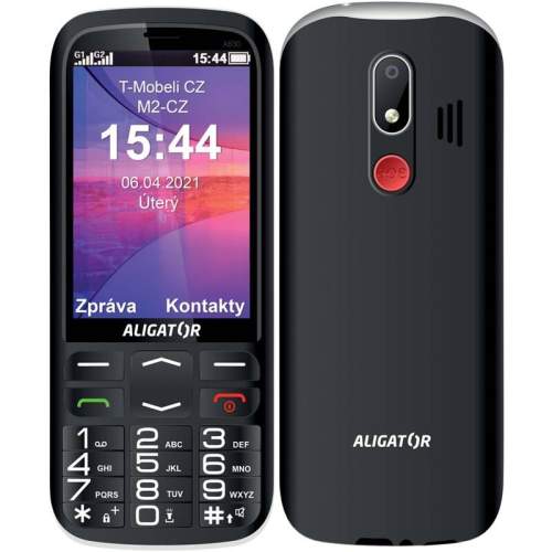 Aligator A830 Senior 3,5 palce + stolní nabíječka černá