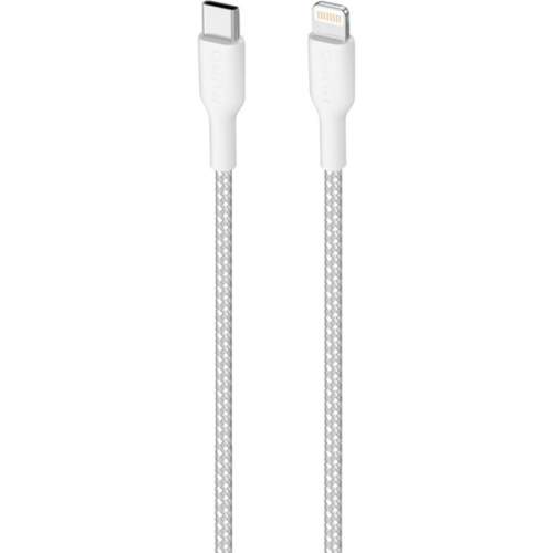 PURO Kevlar USB-C/MFi Lightning pletený kabel 20W 2 m bílý