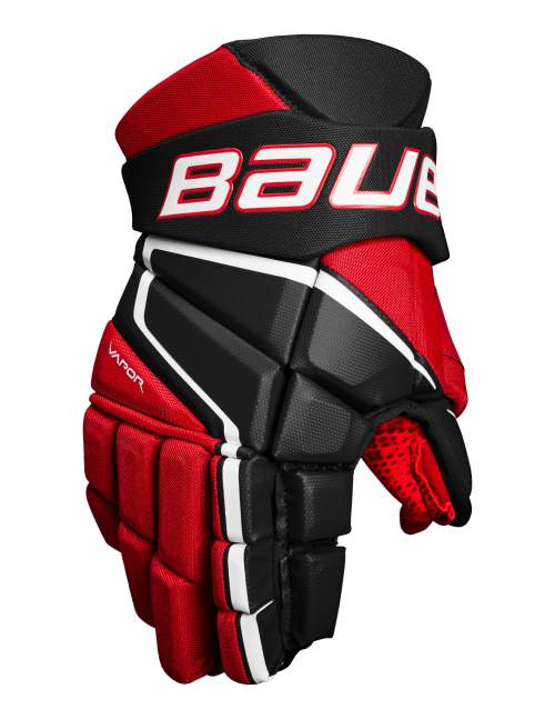 Bauer Hokejové rukavice Vapor 3X Black/Red Intermediate 12 palců